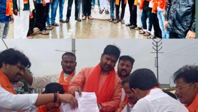 हिंदी सक्तीच्या राज्य शासनाच्या जीआरची माहूर येथे शिवसेना उबाठा च्या वतीने होळी!.