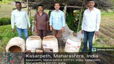 कसार पेठ येथील हातभट्टी दारूचा अड्डा उध्वस्त.