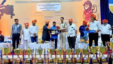राष्ट्रीय क्रीडा दिनानिमित्त नायगावातील राष्ट्रीय खेळाडू दत्ता भारती व सुभाष सज्जन यांचा गौरव.