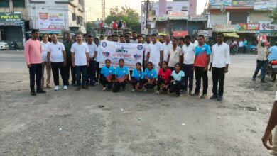 कुंटूर नायगाव मध्ये एकता दौडला उत्स्फूर्त प्रतिसाद .