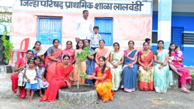 श्री.धनश्री नागेश येरसनवार यांच्या वाढदिवसानिमित्त १०० फळझाडांची लागवड ; लालवंडी जिल्हा परिषद शाळेत पर्यावरण संवर्धनाचा उपक्रम।