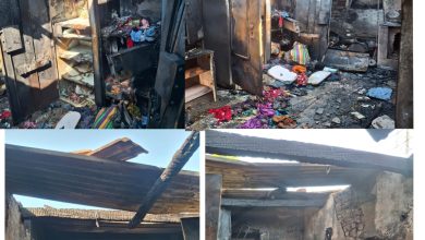 शॉर्टसर्किटमुळे लागलेल्या आगीत घर जळून खाक,; घरचे सर्वजण ऊस तोडीच्या कामानिमित्त राहतात बाहेरगावी.