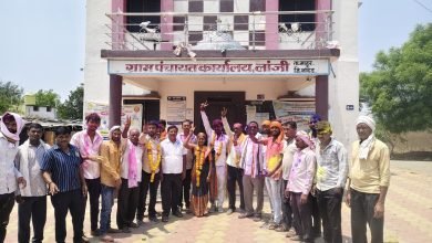 लांजी ग्रामपंचायत पोटनिवडनुकित संतोष कोपुलवार यांची एकतर्फी बाजी!
